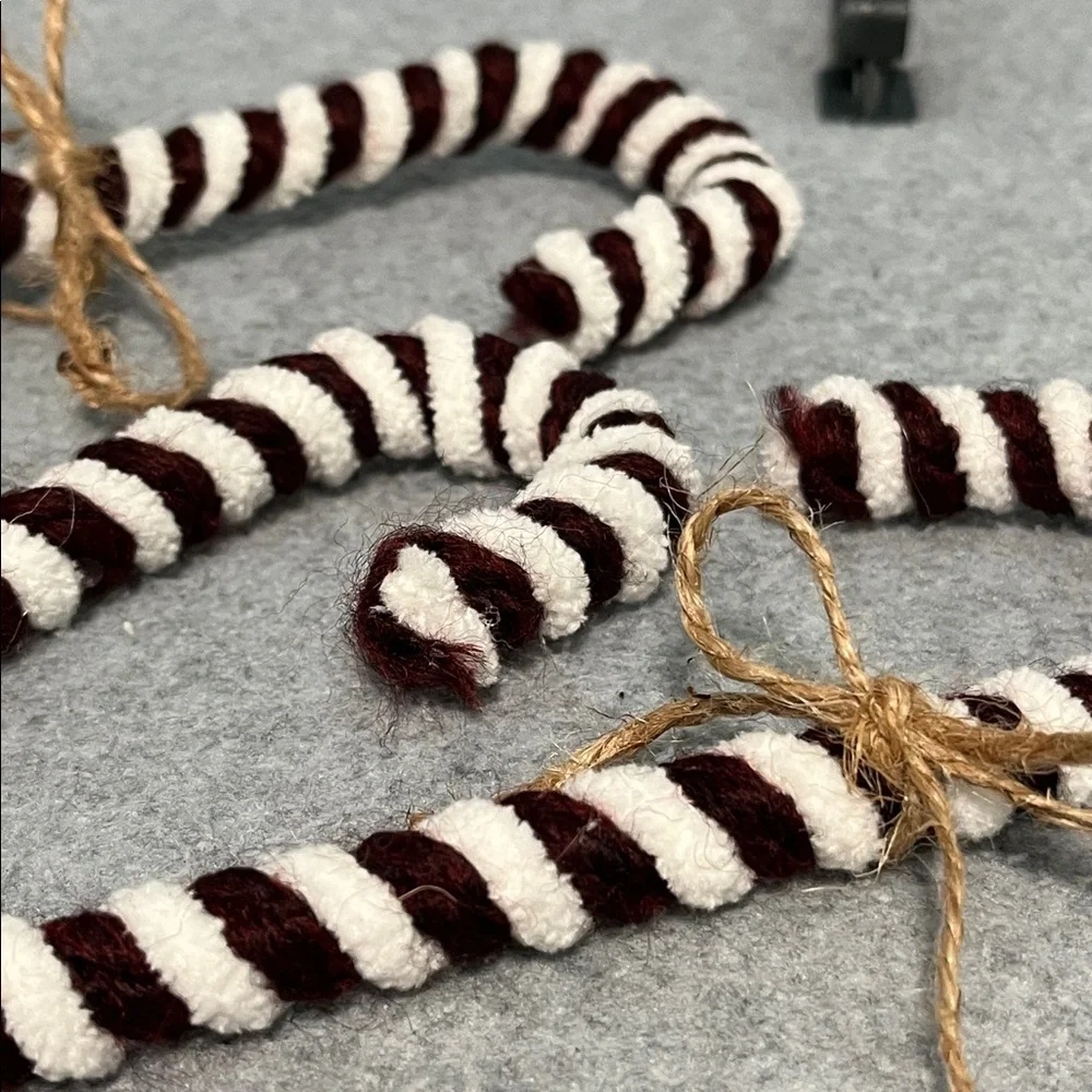 Christmas Ornaments Candy Cane Handmade Country Farmhouse Holiday Decorations